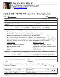Document preview: Zoning Certificate Application - Building Permits - City of Berkeley, California