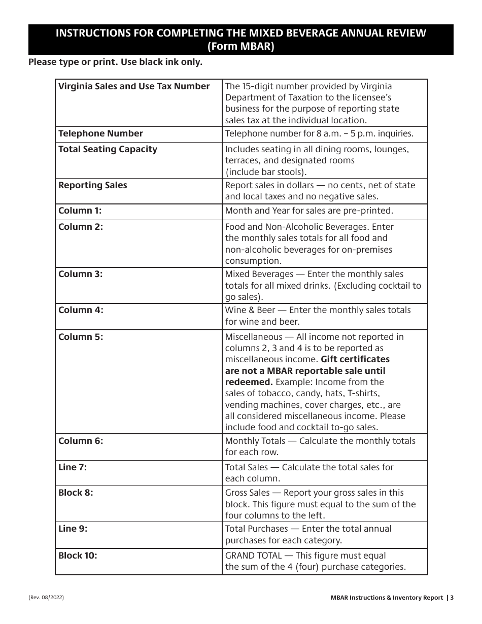 Form INVR Inventory Report - Virginia, Page 3