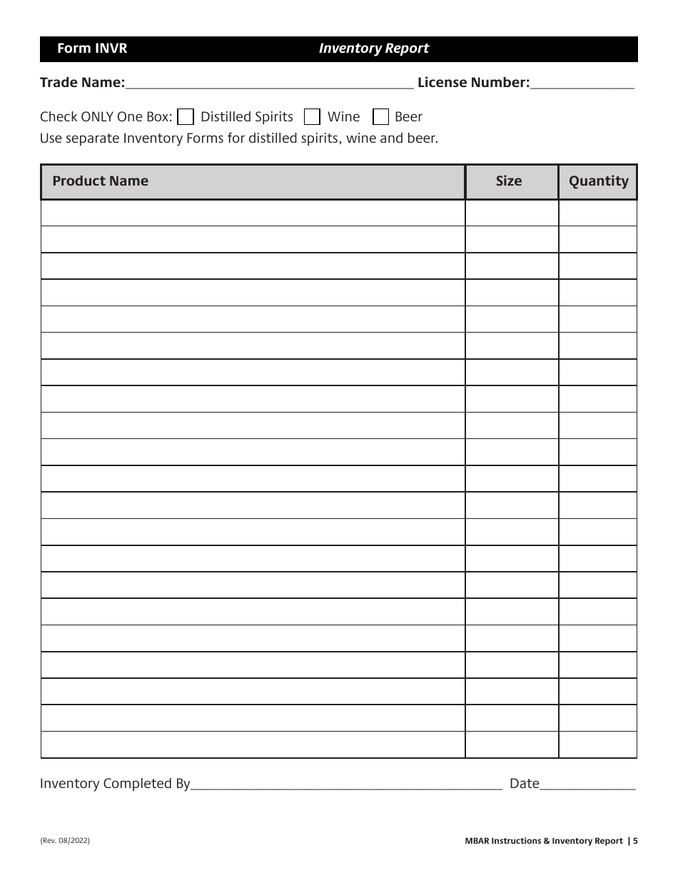 Form INVR Inventory Report - Virginia, Page 5