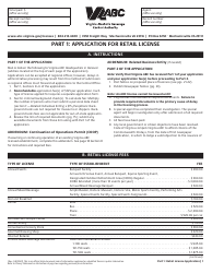 Document preview: Retail License Application - Virginia
