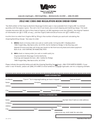 Document preview: Abc Code and Regulation Book Order Form - Virginia