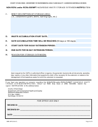 Form HMF-4010 Non-rcra and/or Rcra-Exempt Hazardous Waste Storage Extension Notification - County of San Diego, California, Page 2