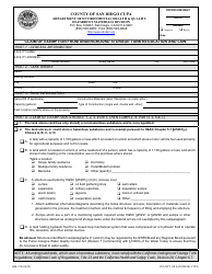 Form HM-978 Claim of Exemption From Underground Storage Tank Regulation and Law - County of San Diego, California