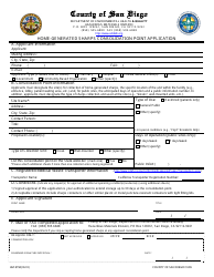 Form HM-9158 Home-Generated Sharps Consolidation Point Application - County of San Diego, California