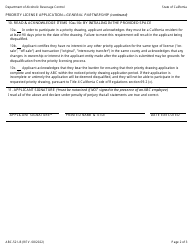 Form ABC-521-B Priority License Application - General Partnership - California, Page 2