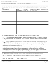 Form ABC-521-E Priority License Application - Limited Liability Company (LLC) - California, Page 2