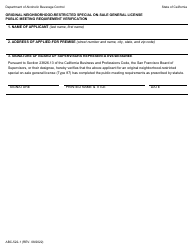 Document preview: Form ABC-522-1 Original Neighborhood-Restricted Special on-Sale General License Public Meeting Requirement Verification - California