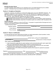 Form EQP2275 Application to Construct or Improve Treatment Device - Michigan, Page 4