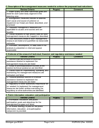 Form EQP9252 Checklist for a 319 Approved Watershed Management Plan - Michigan, Page 2