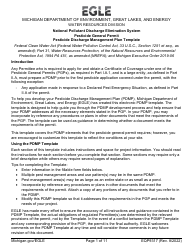 Form EQP9317 Pesticide General Permit - Michigan