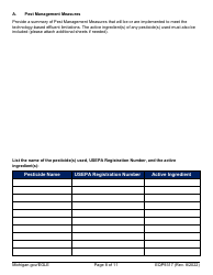 Form EQP9317 Pesticide General Permit - Michigan, Page 8