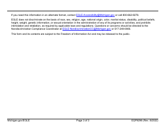 Form EQP9296 Best Management Practices Sheet - Michigan, Page 3