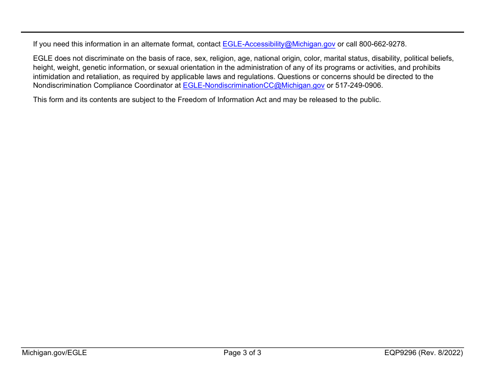 Form EQP9296 Best Management Practices Sheet - Michigan, Page 3
