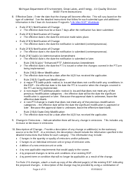 Instructions for Form M-001, EQP5775 Renewable Operating Permit - Rule 215 Change Notification Rule 216/Amendment/Modification Application - Michigan, Page 4