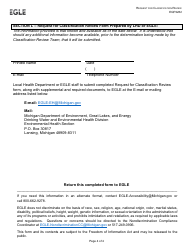 Form EQP2282 Request for Water Supply Classification Review - Michigan, Page 4