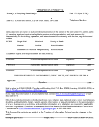 Form EQP7200-07 Request for Transfer of Permit - Michigan, Page 2