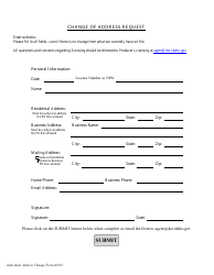 Document preview: Individual Address Change Form - Idaho