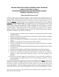 Document preview: Form 12.980(A) Petition for Injunction for Protection Against Domestic Violence - Florida