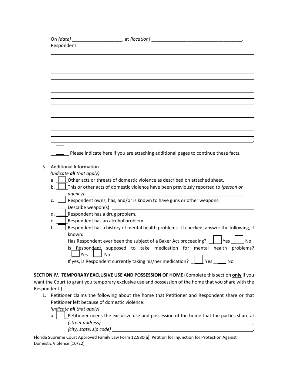 Form 12.980(A) Download Fillable PDF or Fill Online Petition for ...