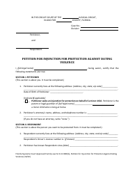 Form 12.980(N) Petition for Injunction for Protection Against Dating Violence - Florida, Page 4