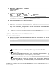 Form 12.980(Q) Petition for Injunction for Protection Against Sexual Violence - Florida, Page 5