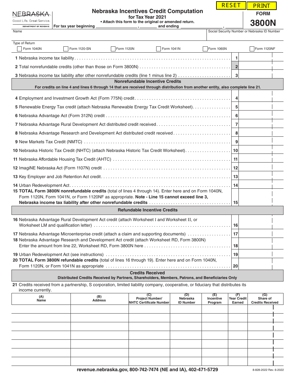 Form 3800N - 2021 - Fill Out, Sign Online and Download Fillable PDF ...