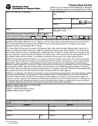 DOT Form 510-006 Transit Stop Permit - Washington