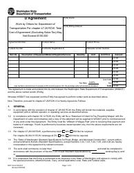 Document preview: DOT Form 520-001 D Agreement - Washington
