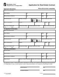 Document preview: DOT Form 263-006 EF Application for Real Estate Contract - Washington