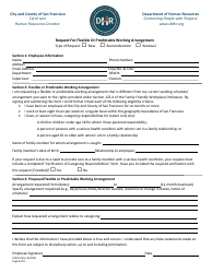 Form FFWO1 Request for Flexible or Predictable Working Arrangement - City and County of San Francisco, California, Page 3