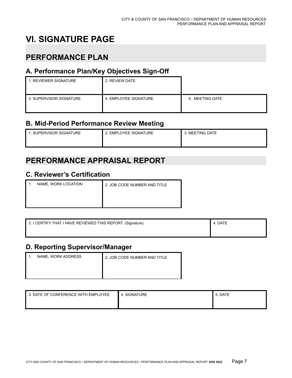 Performance Plan and Appraisal Report - City and County of San Francisco, California, Page 7