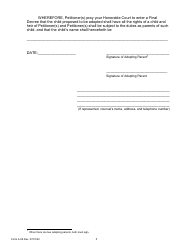 Form A-09 Petition for Adoption of a Foreign Born Child - Pennsylvania, Page 5