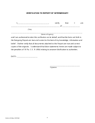 Form A-10 Report of the Intermediary in the Adoption of a Foreign Born Child - Pennsylvania, Page 5