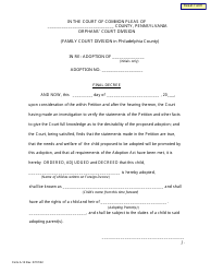 Document preview: Form A-12 Final Decree - Pennsylvania