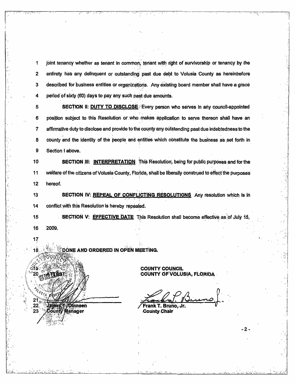 Form B Volunteer Advisory Board Application - Volusia County, Florida, Page 7