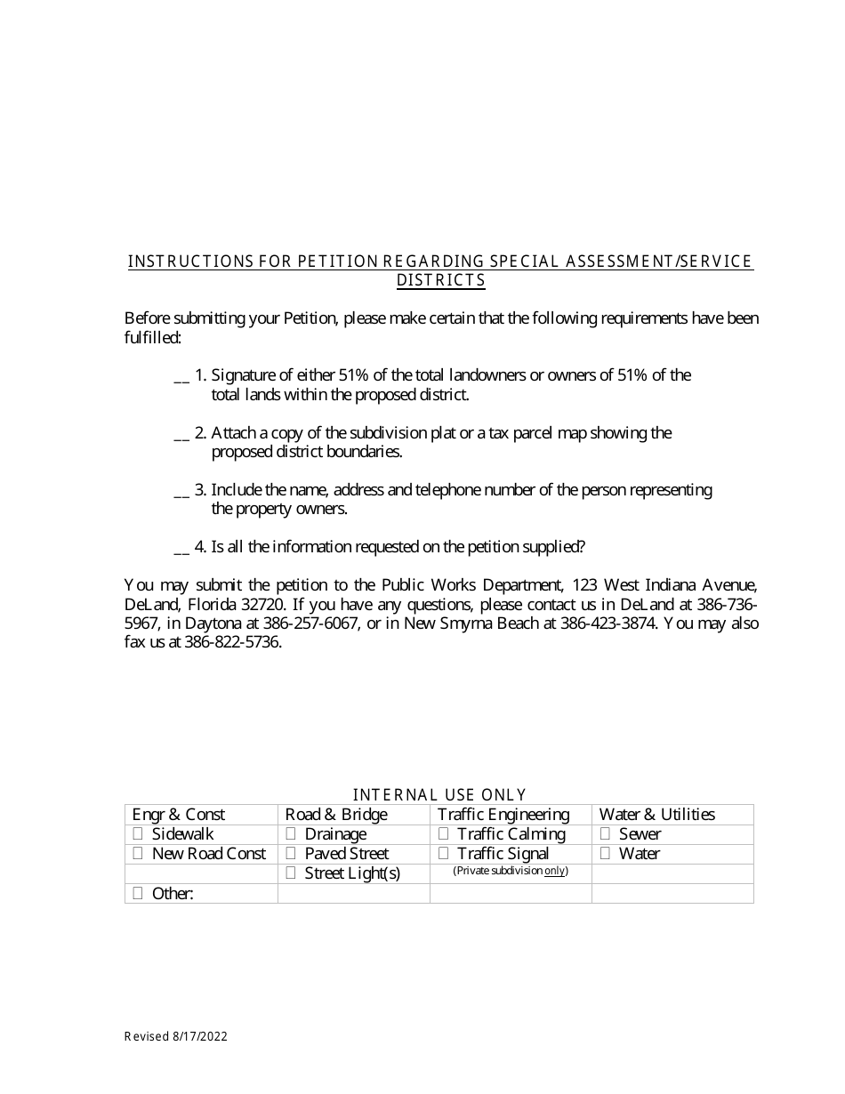 Speed Hump Request Packet - County of Volusia, Florida, Page 2