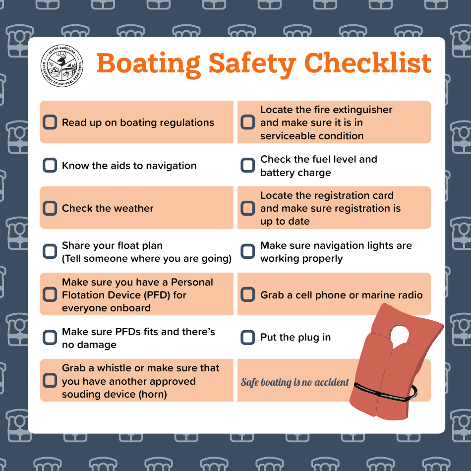 South Carolina Boating Safety Checklist Fill Out Sign Online And Download Pdf Templateroller 7167