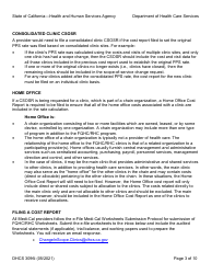 Instructions for Form DHCS3096 Medi-Cal Cost Report - Change in Scope-Of-Service Rquest (Csosr) Freestanding Federally Qualified Health Center (Fqhc)/Rural Health Center (Rhc) Prospective Payment System (Pps) - California, Page 3