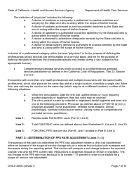 Instructions for Form DHCS3096 Medi-Cal Cost Report - Change in Scope-Of-Service Rquest (Csosr) Freestanding Federally Qualified Health Center (Fqhc)/Rural Health Center (Rhc) Prospective Payment System (Pps) - California, Page 7