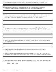 Employment Discrimination Human Rights Complaint Questionnaire - Broward County, Florida, Page 3