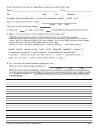 Housing Discrimination Complaint Questionnaire - Broward County, Florida, Page 2