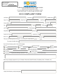 EEO Complaint Form - Broward County, Florida