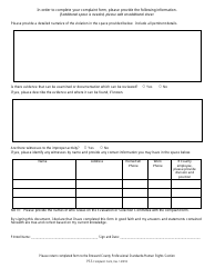 Cone of Silence Complaint Form - Broward County, Florida, Page 3