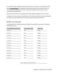 College Opportunity Fund Appeal Form - Colorado, Page 3
