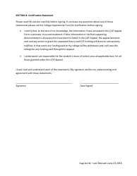 College Opportunity Fund Appeal Form - Colorado, Page 4