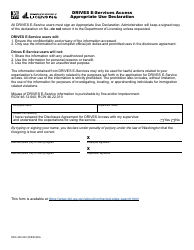 Document preview: Form DSC-425-040 Drives E-Services Access Appropriate Use Declaration - Washington