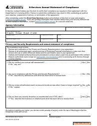 Document preview: Form DSC-425-005 E-Services Annual Statement of Compliance - Washington