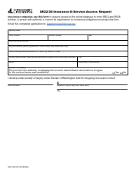 Form DSC-425-015 Sr22/26 Insurance E-Service Access Request - Washington, Page 2
