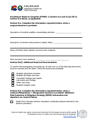 Certification Statement/Case Summary - Abortion Services (Life Endangering Circumstances) - Colorado, Page 2