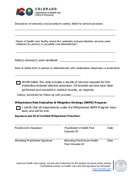 Certification Statement/Case Summary - Abortion Services (Life Endangering Circumstances) - Colorado, Page 3